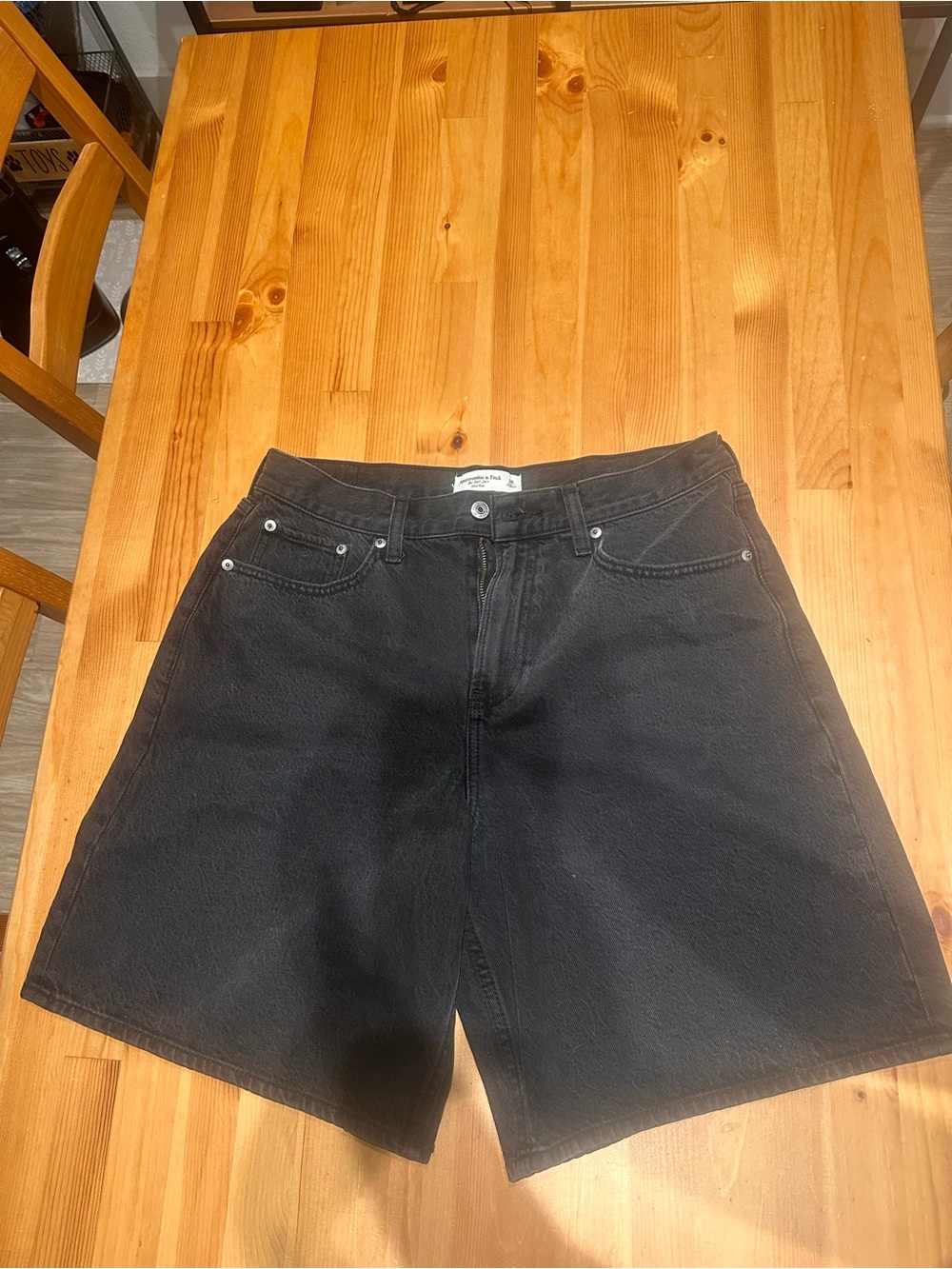 Abercrombie & Fitch Black Denim Shorts